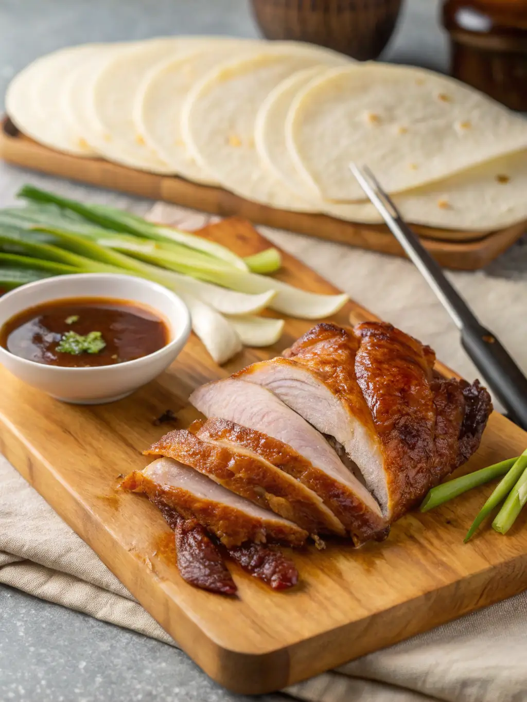 A close-up shot of the signature Dragon Phoenix Leg (龍鳳腿), showcasing its crispy exterior and juicy filling, served on a traditional Japanese plate.